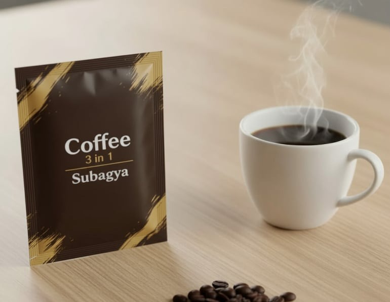 Poudre de café instantané 3 en 1